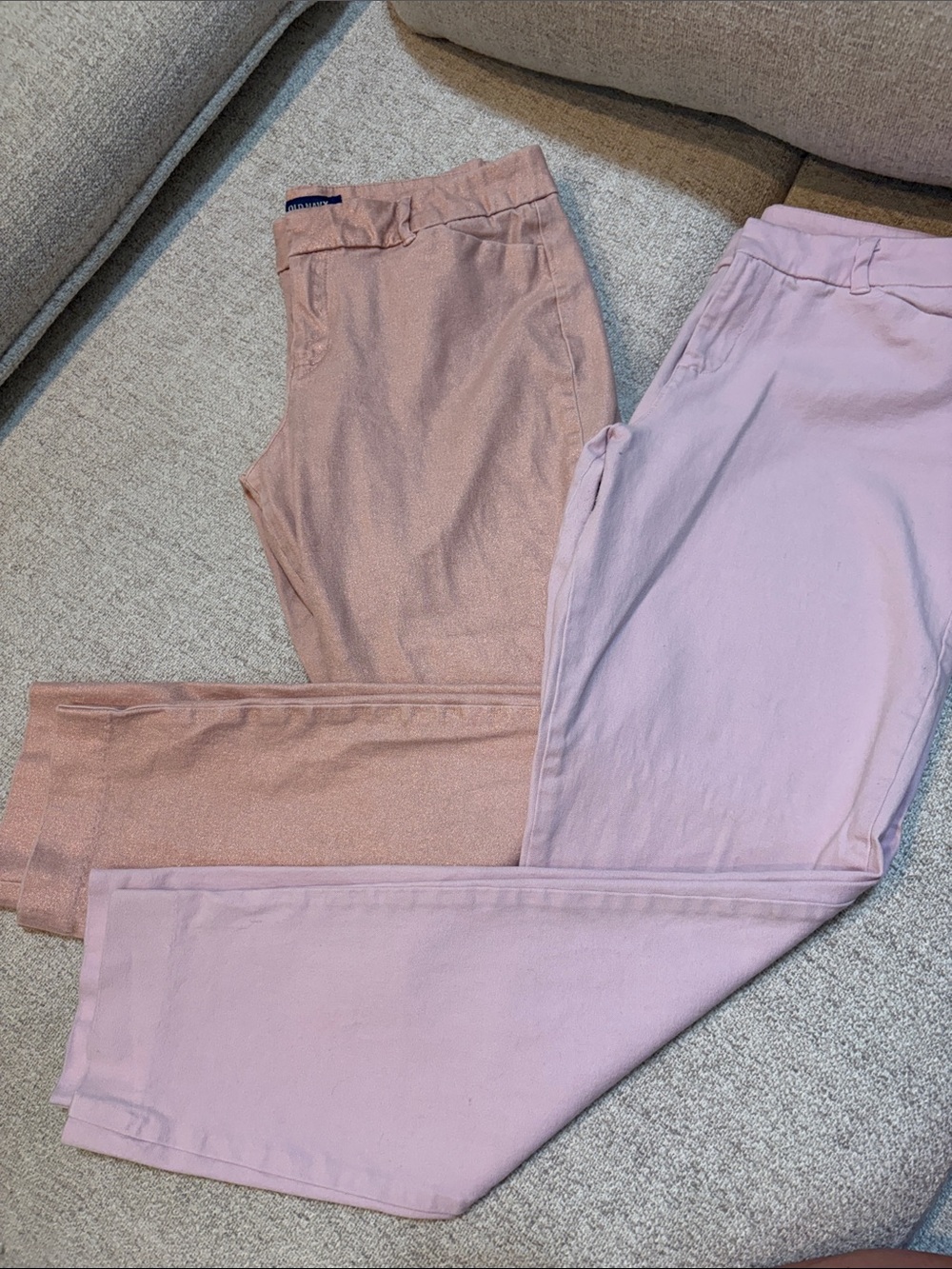 Old Navy Pixie Pants Pair in Light Pink and Shimmering Rose